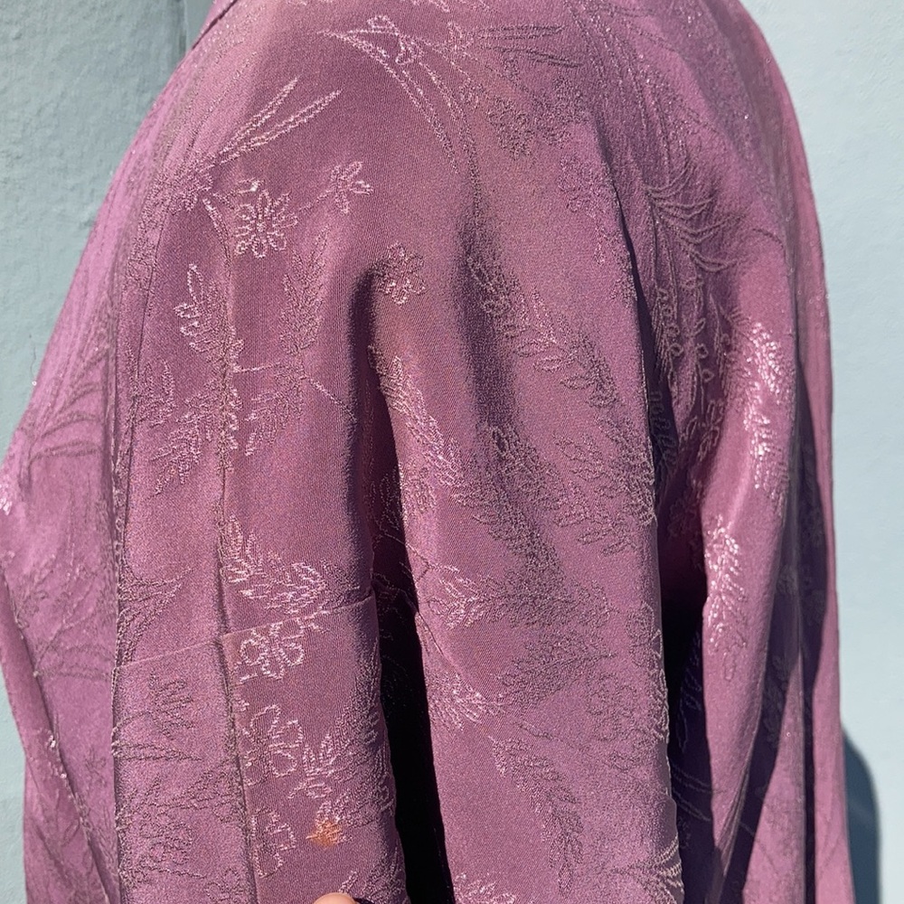 Vintage Kimono Lavender Silver Threading - Picture 10 of 16
